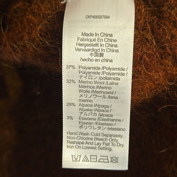 Madewell Carrabelle Polo Cardigan Alpaca Mohair Sweater In Heather Mahogany - Picture 14 of 14